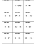 Practice with Negative and Positive Integers. Set of (5) m