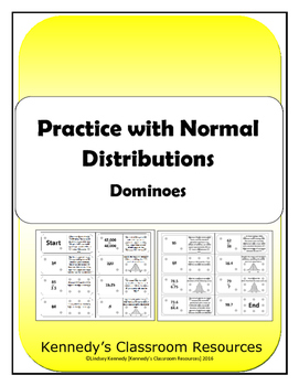 Preview of Practice with Normal Distributions - Dominoes