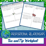 Tax and Tip Worksheets- 7.RP.3