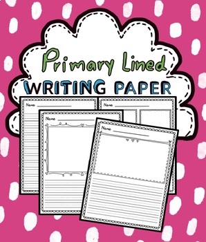 Preview of Practice writing paper.  Primary Writing Paper with box and without