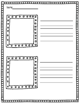 Practice writing paper. Primary Writing Paper with box and without