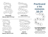 Practicing Counting and Numbers 11-20 in Spanish Mini-Booklet