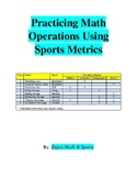 Practicing Math Operations Using Sports Metrics