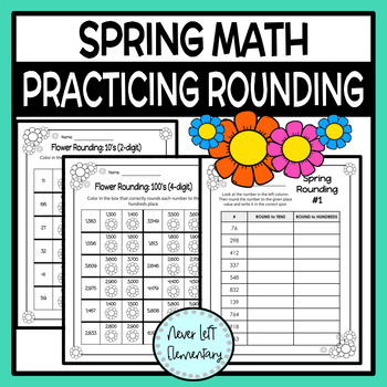 Preview of Practicing Rounding - Spring Math Activity and Worksheets