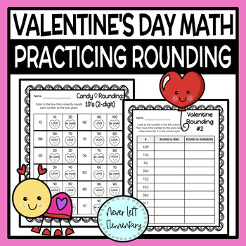 Preview of Practicing Rounding - Valentine's Day Math Activity