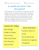 Practicing Time Management and Scheduling - Veterinarian Themed