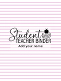 Practicum/Student Teacher Binder Template (Pink Stripes)