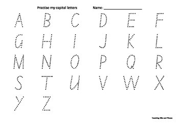 Practise tracing Capital Letters by Teaching Bits and Pieces | TPT