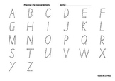 Practise tracing Capital Letters