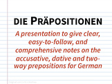 Präpositionen Notizen - Prepositions Notes