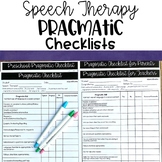 Pragmatic Checklists for  Speech and Language Therapists |