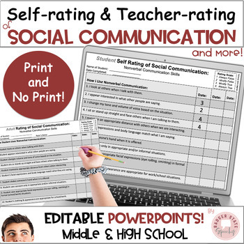 Preview of Pragmatic Social Skills Student Teacher Rating Survey Scale