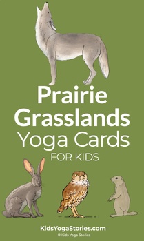 Preview of Prairie Grasslands Yoga Cards for Kids