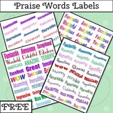 Praise Words Labels