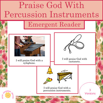 Preview of Praise with Percussion Instruments Emergent Reader