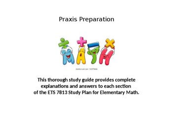 Preview of Praxis 7813 Math Study Guide for Elementary Educators