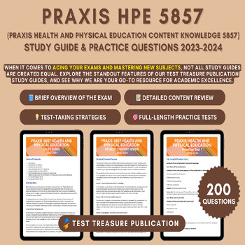 Preview of Praxis Health and Physical Education 5857 Study Guide 2023-2024 | Exam Prep PDF