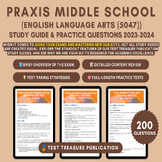 Preview of Praxis Middle School English Language Arts 5047 Study Guide 2023-2024