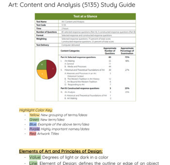 Preview of Praxis Study Guide -  Art Content and Analysis 5135