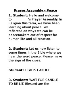assembly prayers for students