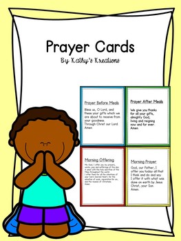 Preview of Prayer Cards Free With Editable Card Page