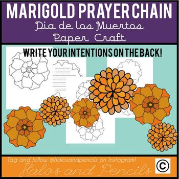 Preview of Prayer Chain Dia de los Muertos Marigold