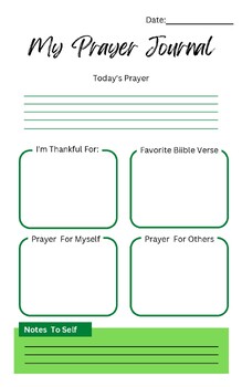 Prayer journal printable