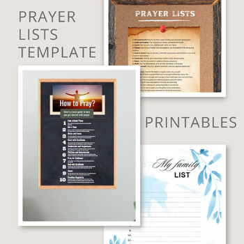 Preview of Prayer List Template |  Prayer Template  | How to Pray to God | Printables