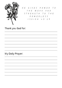 Prayer Pages with Bible Verse by Samantha Mentzer | TPT