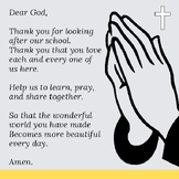 Prayer Poster for the Classroom