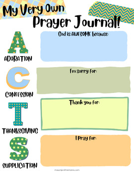 Prayer Printable for Kids, Prayer Guide, ACTS Prayer, Sunday School ...