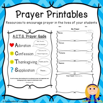 Preview of Prayer Printables: Includes ACTS Prayer Guide, Writing Templates, Prayer Request
