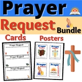 Prayer Request Activities Resource Cards and Posters Bundl