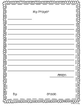 prayer writing paper