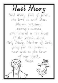 Preview of Prayers for tracing | Hail Mary and Our Father