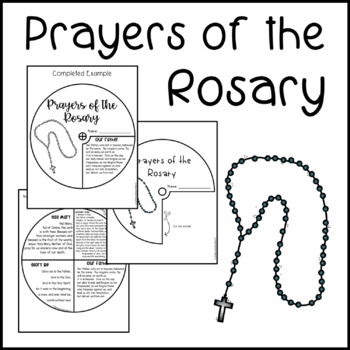 Prayers of the Rosary activity wheel spinner by Upper Grade Prieto