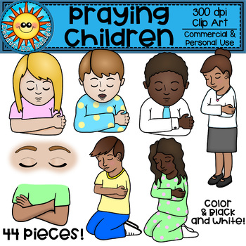 Praying Children Clip Art by Deeder Do Designs | TPT