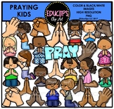 Praying Kids Clip Art Bundle {Educlips Clipart}