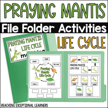 Preview of Praying Mantis Life Cycle File Folder Activities