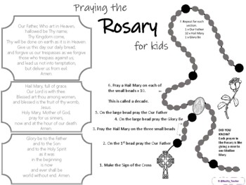 Preview of Praying the Rosary for Kids (Poster) A3