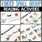 Kindergarten Small Group Reading Activities