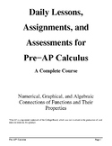 Pre-AP* Calculus--Unit #1--Introduction to Functional Analysis