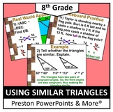 (8th) Using Similar Triangles in a PowerPoint Presentation
