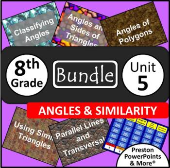 Preview of (8th) Angles and Similarity {Bundle} in a PowerPoint Presentation
