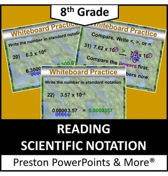 Preview of (8th) Reading Scientific Notation in a PowerPoint Presentation