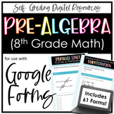 Pre-Algebra/ 8th Grade Math Google Forms Bundle