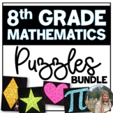 Pre Algebra 8th Grade Math Puzzle Bundle