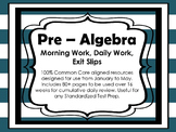 Pre-Algebra 8th Grade Math Daily Morning Work Part 2