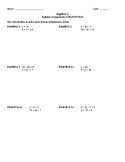Pre-Algebra / Algebra 1  Solve Systems by Substitution WS