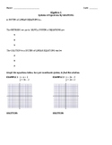 Pre-Algebra / Algebra 1 Solving Systems by Graphing